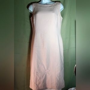 Worth New York pale pink classy sleeveless midi dress w/ built in slip Sz 6